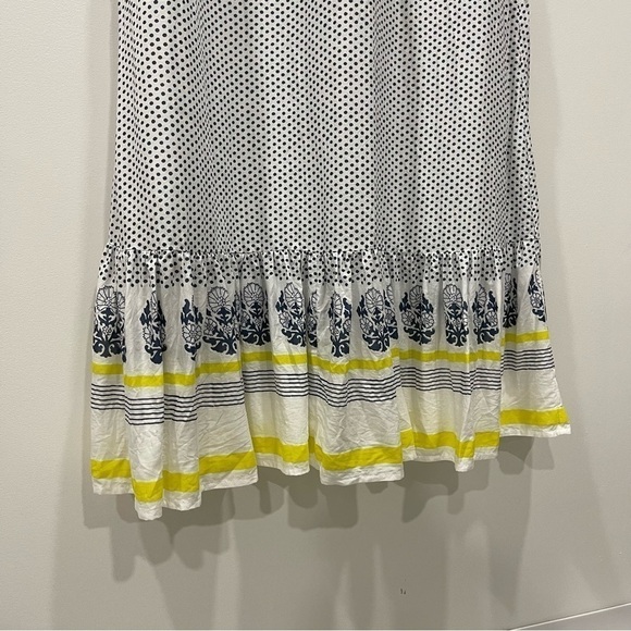 Lucky Brand Sleeveless Button Front Drawstring Long Midi Dress Polka Dot Medium - Picture 8 of 9